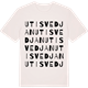 Vintage White t-shirt med Utisvedjan ordlek t-shirt
