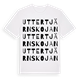 White t-shirt med Uttertjärnskojan ordlek t-shirt