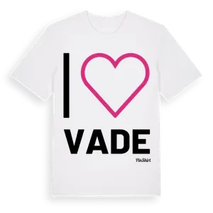 Jag älskar Vade t-shirt stort tryck – ekologisk bomull t-shirt från Pinshirt