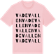 Pink Cotton t-shirt med Vadevallen ordlek t-shirt