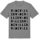 Mid Heather Gray t-shirt med Vadevallen ordlek t-shirt