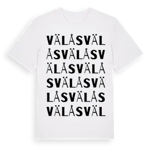 Välås ordlek t-shirt – ekologisk bomull t-shirt från Pinshirt