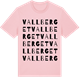 Pink Cotton t-shirt med Vallberget ordlek t-shirt