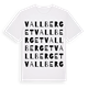 White t-shirt med Vallberget ordlek t-shirt
