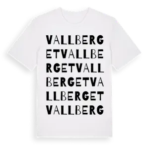 Vallberget ordlek t-shirt – ekologisk bomull t-shirt från Pinshirt