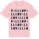 Pink Cotton t-shirt med Vallbo ordlek t-shirt