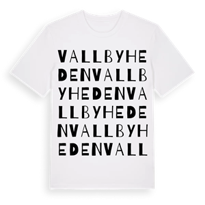 Vallbyheden ordlek t-shirt – ekologisk bomull t-shirt från Pinshirt