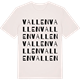 Vintage White t-shirt med Vallen ordlek t-shirt
