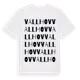 White t-shirt med Vallhov ordlek t-shirt