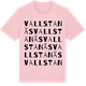 Pink Cotton t-shirt med Vallstanäs ordlek t-shirt