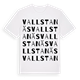 White t-shirt med Vallstanäs ordlek t-shirt