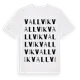 White t-shirt med Vallvik ordlek t-shirt