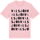 Pink Cotton t-shirt med Valsjön ordlek t-shirt
