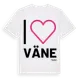 White t-shirt med Jag älskar Väne t-shirt stort tryck