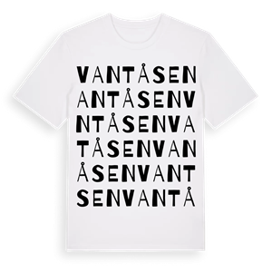 Vantåsen ordlek t-shirt – ekologisk bomull t-shirt från Pinshirt