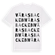 White t-shirt med Värasbacken ordlek t-shirt