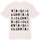 Vintage White t-shirt med Värasbacken ordlek t-shirt