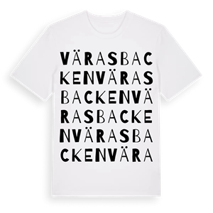Värasbacken ordlek t-shirt – ekologisk bomull t-shirt från Pinshirt