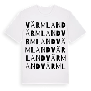 Värmland ordlek t-shirt – ekologisk bomull t-shirt från Pinshirt