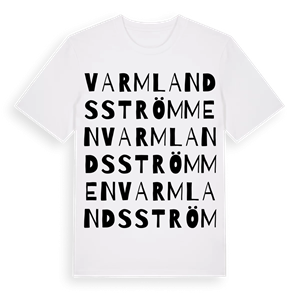 Varmlandsströmmen ordlek t-shirt – ekologisk bomull t-shirt från Pinshirt