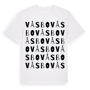 Våsbo ordlek t-shirt – ekologisk bomull t-shirt från Pinshirt