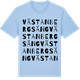 Blue Soul t-shirt med Västanbergsäng ordlek t-shirt