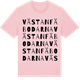 Pink Cotton t-shirt med Västanfäbodarna ordlek t-shirt
