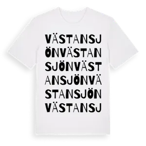 Västansjön ordlek t-shirt – ekologisk bomull t-shirt från Pinshirt