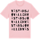 Pink Cotton t-shirt med Västansjövallen ordlek t-shirt