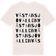 Vintage White t-shirt med Västansjövallen ordlek t-shirt