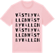 Pink Cotton t-shirt med Västbyvallen ordlek t-shirt