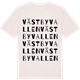 Vintage White t-shirt med Västbyvallen ordlek t-shirt