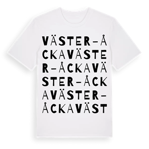 Väster-Åcka ordlek t-shirt – ekologisk bomull t-shirt från Pinshirt