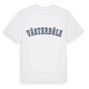 Västerböle college t-shirt – ekologisk bomull t-shirt från Pinshirt