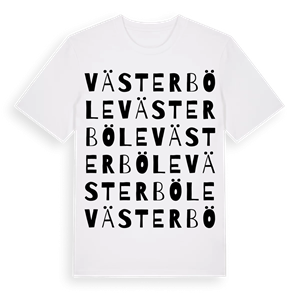 Västerböle ordlek t-shirt – ekologisk bomull t-shirt från Pinshirt
