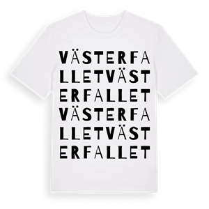 Västerfallet ordlek t-shirt – ekologisk bomull t-shirt från Pinshirt