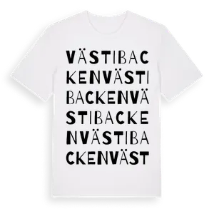 Västibacken ordlek t-shirt – ekologisk bomull t-shirt från Pinshirt