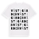 White t-shirt med Västigården ordlek t-shirt