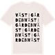 Vintage White t-shirt med Västigården ordlek t-shirt