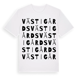 Västigårds ordlek t-shirt – ekologisk bomull t-shirt från Pinshirt