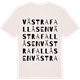 Vintage White t-shirt med Västra Fallåsen ordlek t-shirt