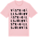 Pink Cotton t-shirt med Västra Gällsjöbo ordlek t-shirt