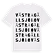 White t-shirt med Västra Gällsjöbo ordlek t-shirt