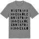 Mid Heather Gray t-shirt med Västra Hummelkölen ordlek t-shirt