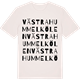Vintage White t-shirt med Västra Hummelkölen ordlek t-shirt