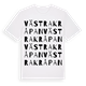 White t-shirt med Västra Kråpan ordlek t-shirt