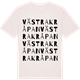Vintage White t-shirt med Västra Kråpan ordlek t-shirt