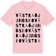 Pink Cotton t-shirt med Västra Öjungsbo ordlek t-shirt