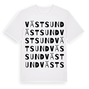 Västsund ordlek t-shirt – ekologisk bomull t-shirt från Pinshirt