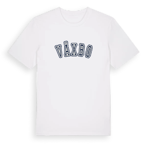 Växbo college t-shirt – ekologisk bomull t-shirt från Pinshirt